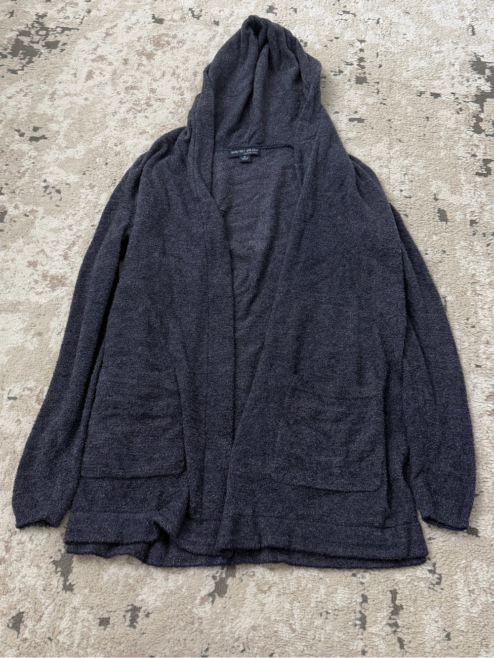 Barefoot Dreams CozyChic Lite Relaxed Hooded Cardigan Size Medium